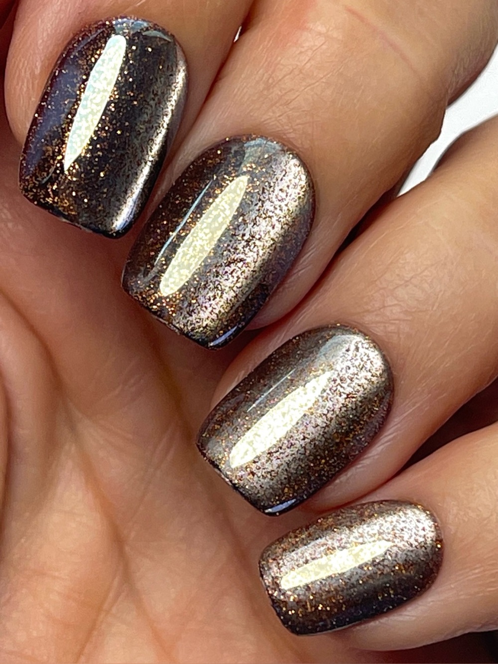 Red Aspen Earthy Ember Short Squoval Press-On Nails